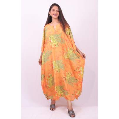 Animal Print Kaftan Dress 