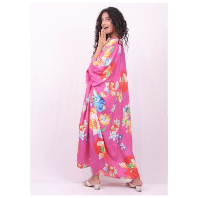 Floral Kaftan Long Dress