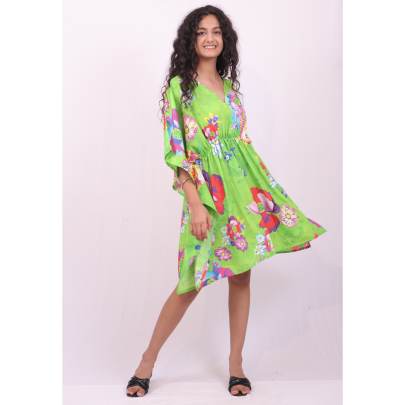Floral Printed Short Kaftan