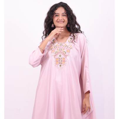 Hand Work Embellished Neck Festive Kurta Pant