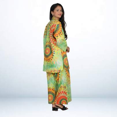 100    cotton printed Kurta Pant Cord set