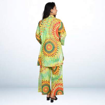 100    cotton printed Kurta Pant Cord set