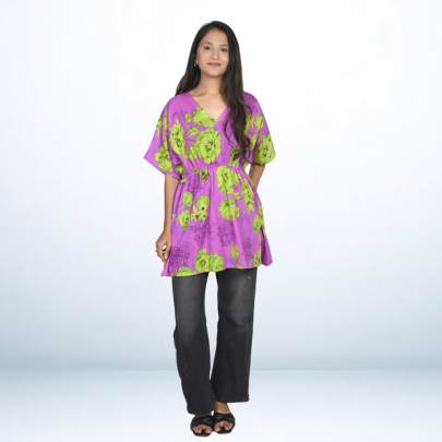 Pure Cotton Printed Tunic Kaftan