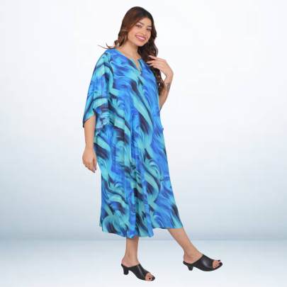 Abstract Print Kaftan 