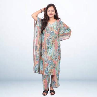 Allover Printed Kaftan Pant Cord Set