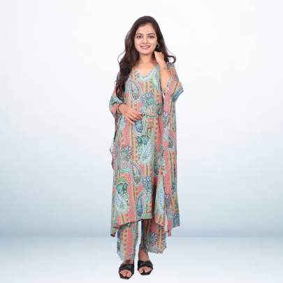 Allover Printed Kaftan Pant Cord Set