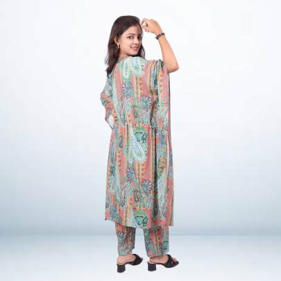 Allover Printed Kaftan Pant Cord Set