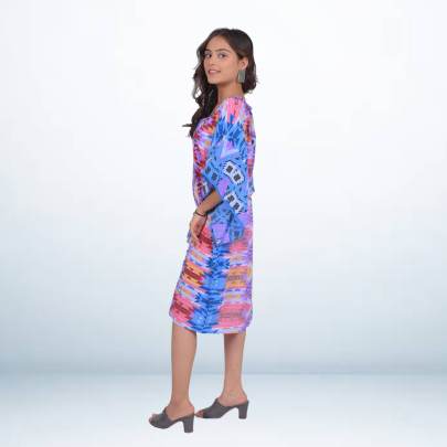 Allover Printed Short Tunic Kaftan