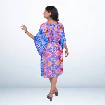 Allover Printed Short Tunic Kaftan