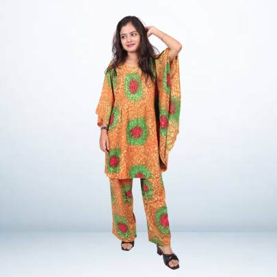 Amazing Hand Tie Dye Printed Kaftan Cord set