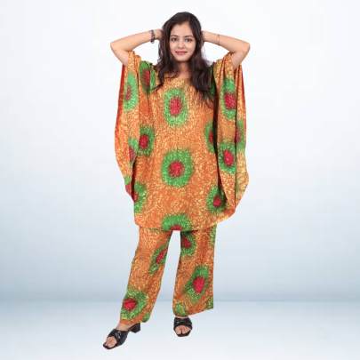 Amazing Hand Tie Dye Printed Kaftan Cord set