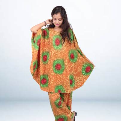 Amazing Hand Tie Dye Printed Kaftan Cord set