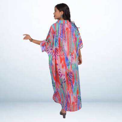 Amazing Printed Long Kaftan Dress