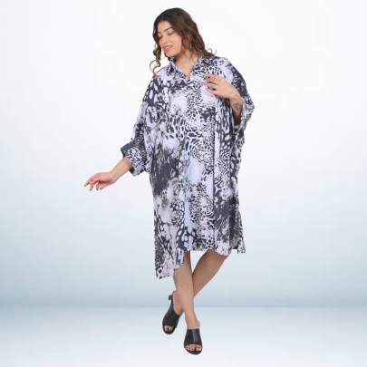 Animal Print Kaftan Shirt 