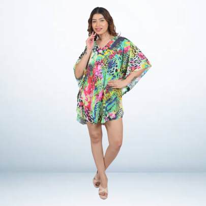 Animal Print Short Kaftan 