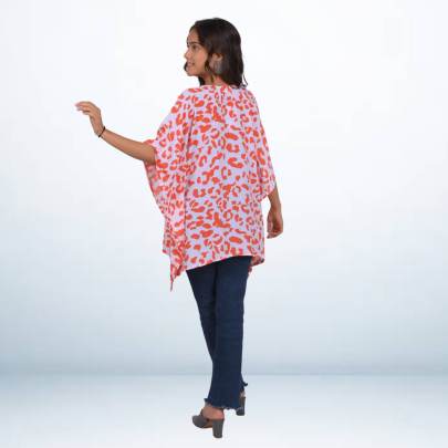 Animal Printed Short Tunic Kaftan