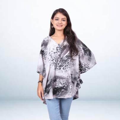 Animal skin printed Short Beach kaftan Caftan