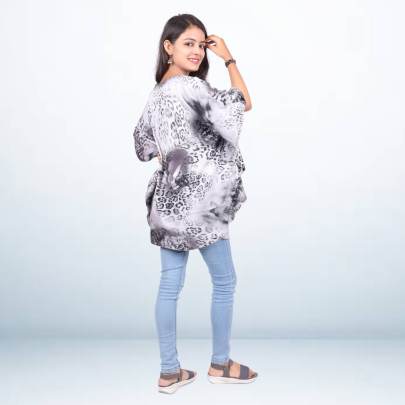 Animal skin printed Short Beach kaftan Caftan