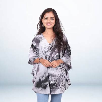 Animal skin printed Short Beach kaftan Caftan