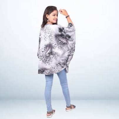 Animal skin printed Short Beach kaftan Caftan