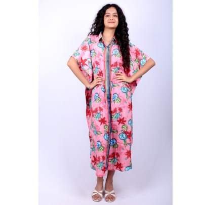 Aquatic Botanical Kaftan