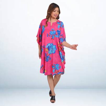 Blush Floral Kaftan Tunic 