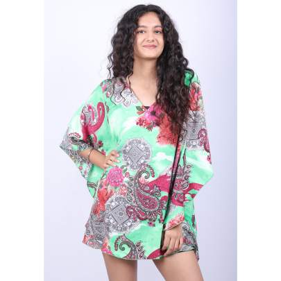 Boho Print Short Kaftan