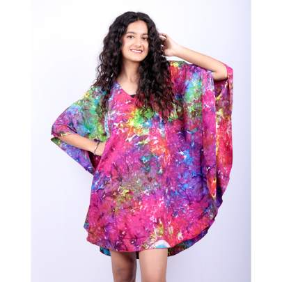 Cosmic Burst Tie Dye Kaftan Tunic