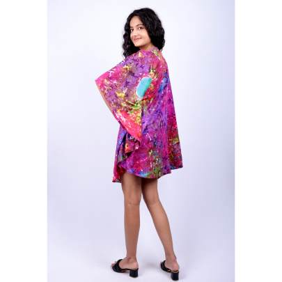 Cosmic Burst Tie Dye Kaftan Tunic