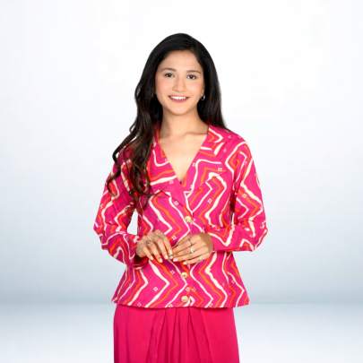 Cotton Blazer Style Top Dhoti Skirt