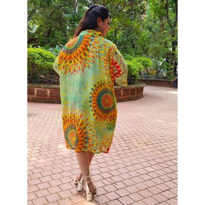 Cotton Printed Oversized Shirt