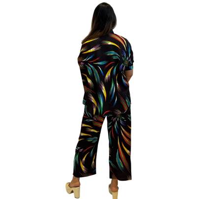 Cotton Sparkling Print Black Co ord Set