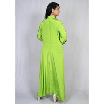 Crepe Silk Long Kurta Dress