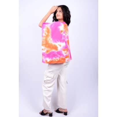 Crumple Tie Dye Kaftan Tunic