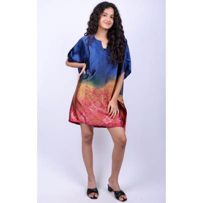 Damask Ethnic Print Kaftan Tunic