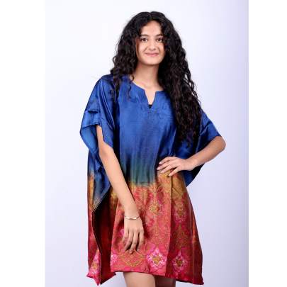 Damask Ethnic Print Kaftan Tunic