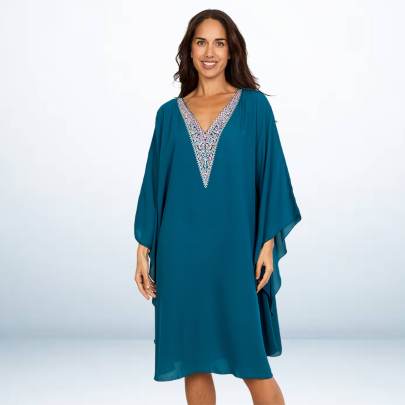 Designer Embroidered Short Kaftan 