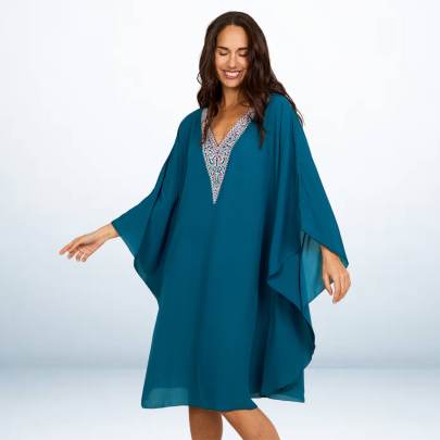 Designer Embroidered Short Kaftan