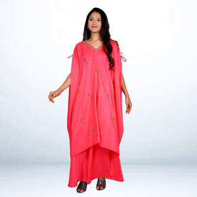 Designer Hand Bead Work Kaftan Plazzo Set for Wedding