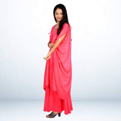 Designer Hand Bead Work Kaftan Plazzo Set for Wedding