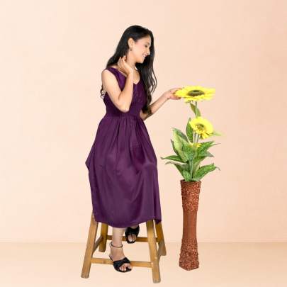 Designer Solid Backless Tube dress