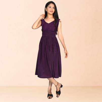 Designer Solid Backless Tube dress