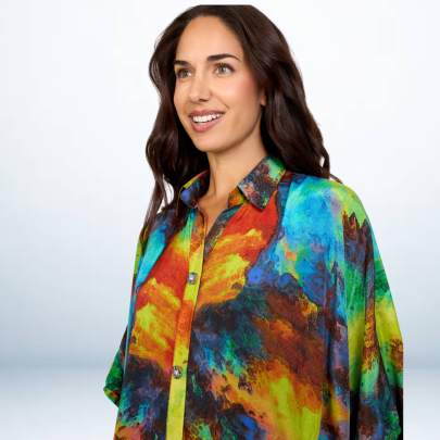 Designer Tie Dye Long Kaftan Dress