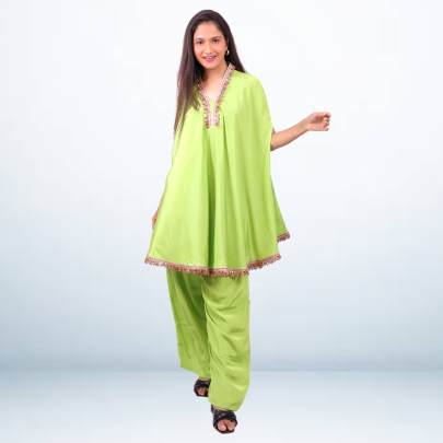 Designer worked caftan kaftan pant set boutique collection