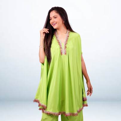 Designer worked caftan kaftan pant set boutique collection