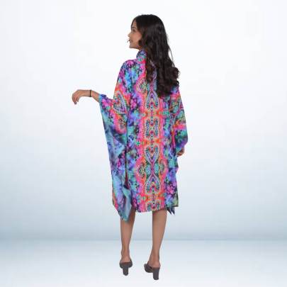 Digital Printed Short Kaftan Caftan