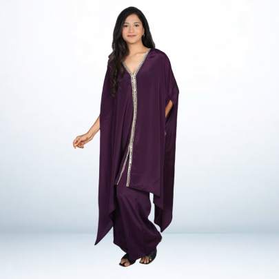 Elegant Lace detailing Kaftan Pant cord set