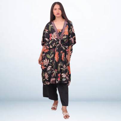 Embellished Festive Kaftan with Pant