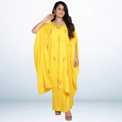 Embellished Kaftan with Palazzo Pants