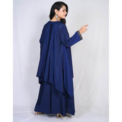 Embellished V Neck A Line Kurta Pant